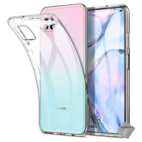 Coque silicone gel fine pour Huawei P40 Lite avec verre trempe - TPU TRANSPARENT