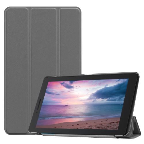 Étui de protection tri-pliée pour Lenovo Tab E8 TB-8304F - Gris