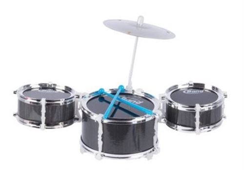 Jazz batterie 3 tambours 16 et 12 cm noir