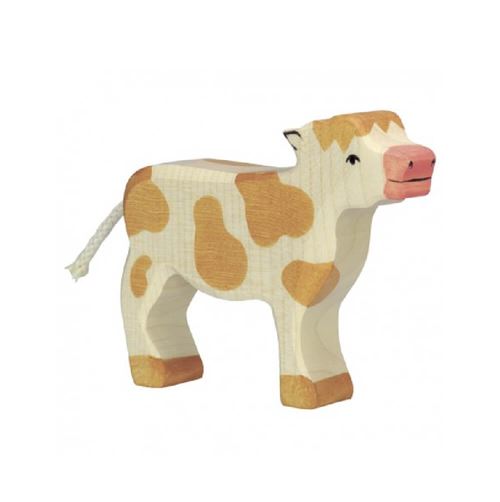 holtztiger - figurine holtztiger veau debout - marron