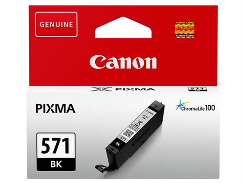 Canon CLI-571BK - 7 ml - noir - original - réservoir d'encre - pour PIXMA TS5051, TS5053, TS5055, TS6050, TS6051, TS6052, TS8051, TS8052, TS9050, TS9055