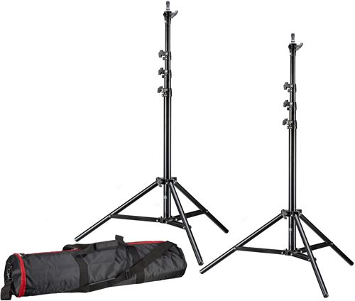 Kit de Trépied d’Éclairage BRESSER BR-TP240 PRO-1 (2 pièces) avec Étui de Trépied