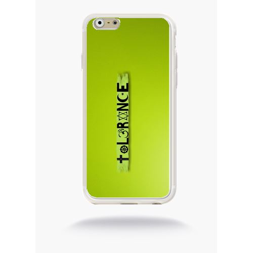 Coque Tolérance Paix Religion Compatible Apple Iphone 6s Silicone Blanc Mat