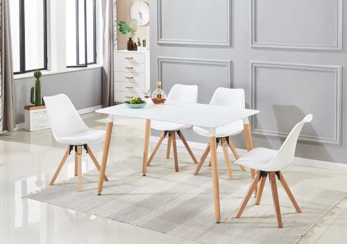 Ensemble Table A Manger Et 4 Chaises De Salle A Manger Scandinaves Sofia Halo Achat Prix Fnac