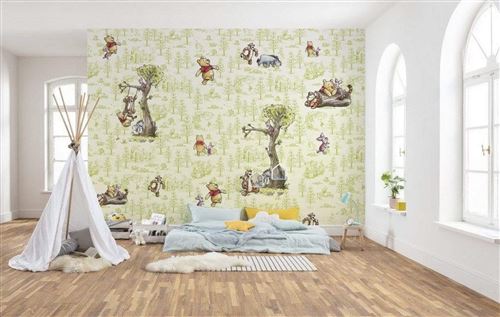 Komar Vliestapete "Digitaldruck Vlies - Winnie the Pooh Friends - Grösse 300 x 280 cm" bedruckt glatt Kinderzimmer