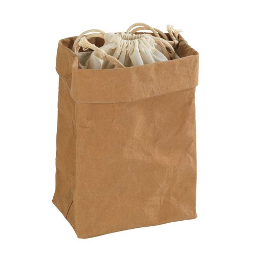 Wenko - Sac de conservation pour aliments - 16 x H. 27 cm - Marron