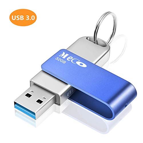 MECO ELEVERDE Clé USB 3.0 32 Go Clef USB 32 Giga Cle USB Memory Stick 32 GB avec Porte-Clés Flash Drive Clefs USB U Disque Antichoc