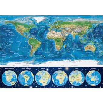Puzzle adulte carte du monde 1000 pieces - puzzle neon / phosphorescent ...