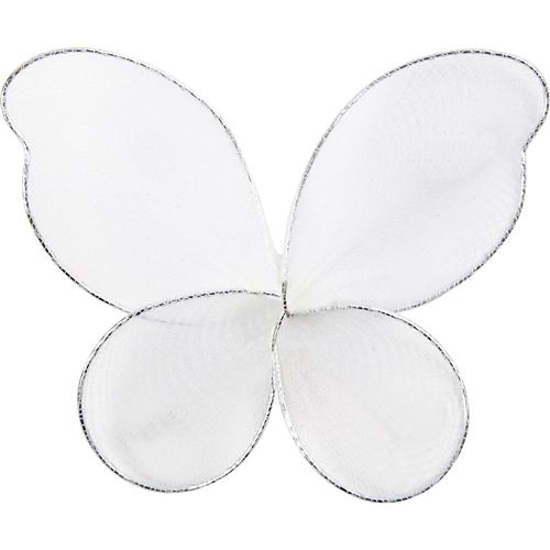 Creotime ailes d'ange 5,5 x 4,5 cm nylon/acier blanc 30 pièces