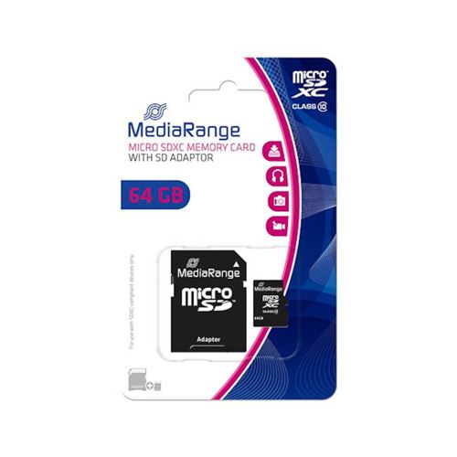 MediaRange - carte mémoire flash - 64 Go - microSDXC