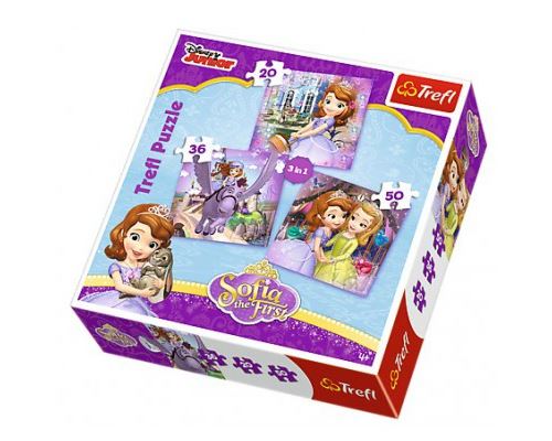 Puzzle 20 Pièces : 3 Puzzles - Disney Princesse Sofia, Trefl