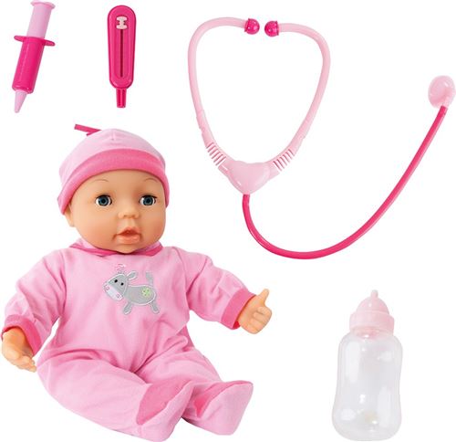 Bayer bébé poupée avec doktersset rose 38 cm