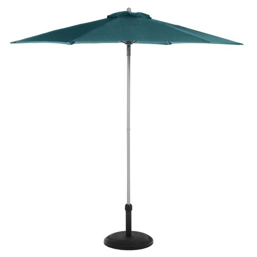 Parasol droit rond Anzio - Diam. 230 cm - Bleu canard