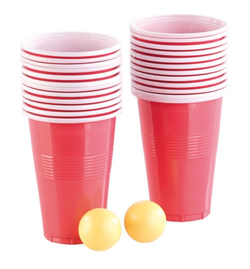 Jeu à boire avec 2 balles et 24 gobelets