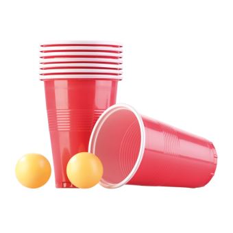 Infactory : Jeu à boire Bière-Pong avec 2 balles et 24 gobelets - Article  et décoration de fête - Achat & prix