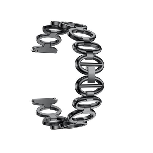 Générique Noir Bracelet De Montre Compatible Avec Fitbit Versa Lite 23Mm, Acier Inoxydable