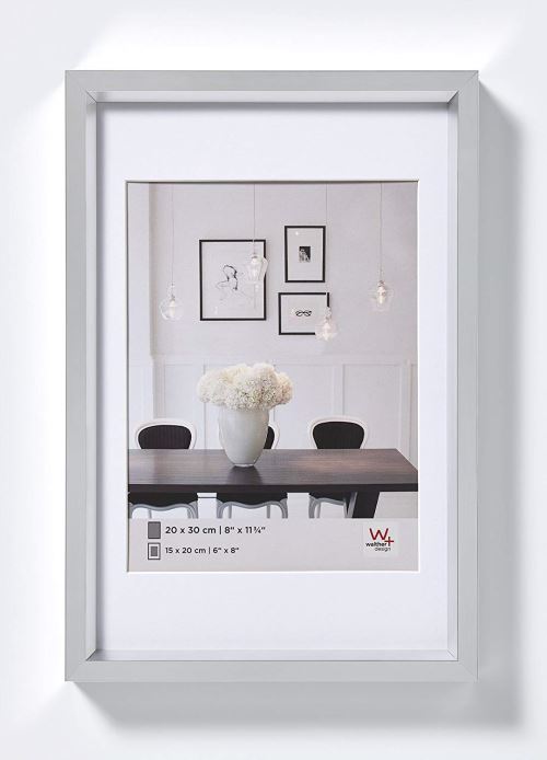 Walther Cadre Photo En Plastique Steel Style, Silber, 15 X 20 Cm