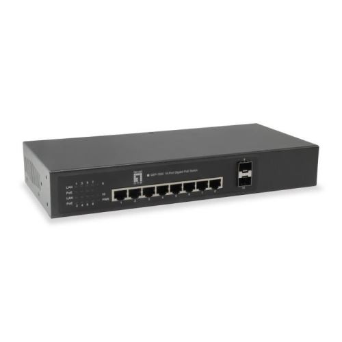 LevelOne GEP-1022W90, Gigabit Ethernet (10-100-1000), Full duplex, Connexion Ethernet, supportant l'alimentation via ce port (PoE)