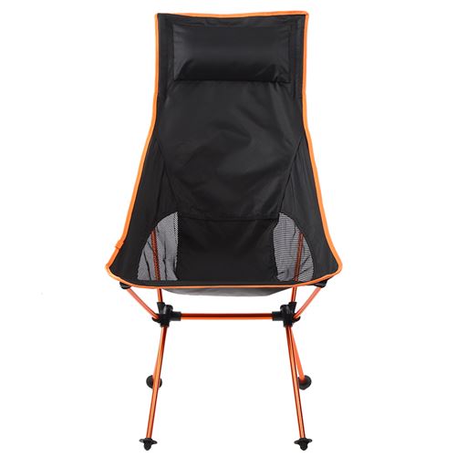 Chaise Pliable en Alliage d'Aluminium 7075 avec Oreiller pour Plage Pêche Pique-Nique Extérieur
