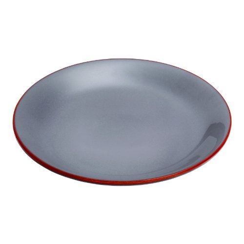 Assiette trend en terre cuite rouge, gris 19cm kuhn rikon 32107