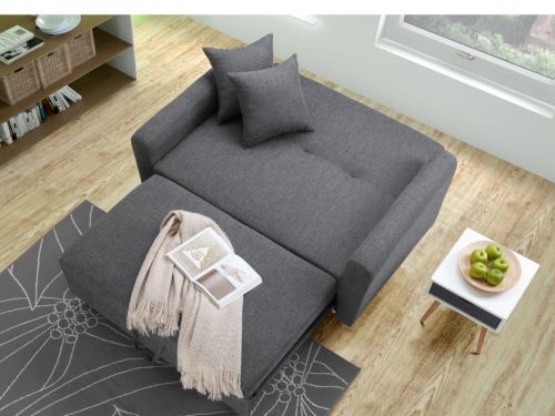 Canapé 2 Places Convertible En Tissu Xavier Gris Achat