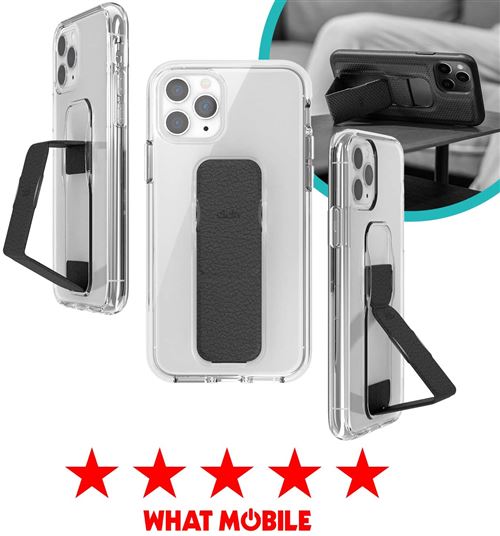 CLCKR Compatible with iPhone 11 Pro Case with Grip and Stand Function - Clear/Black