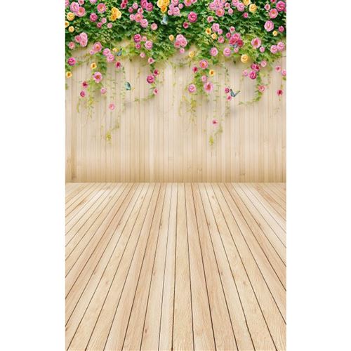 3x5FT fleur mur bois plancher vinyle photographie fond Studio