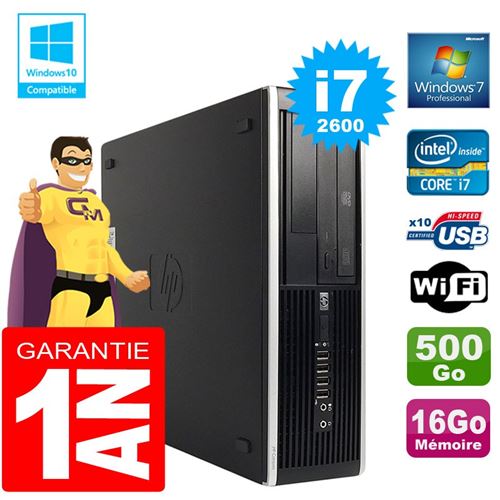 Pc hp compaq 8300 sff core i7-2600 ram 16go disque 500 go graveur dvd wifi w7 État correct - Hewlett-Packard reconditionné disponible sur Fnac