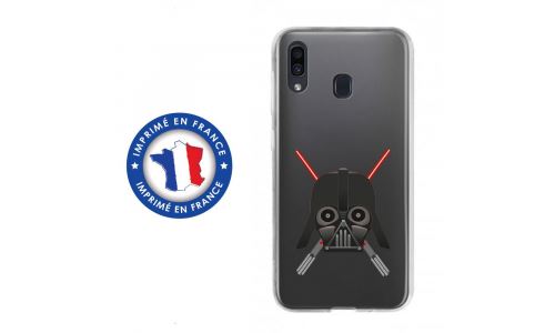 Coque souple pour Samsung Galaxy A20 avec impression Motifs Dark et sabres lasers