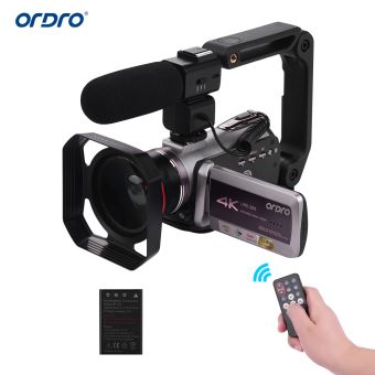 ORDRO V12 Caméscope Full HD 1080P 30FPS - Vision Nuit IR, Zoom 16x, Écran 3" Rotatif, Carte 16GB Incluse
