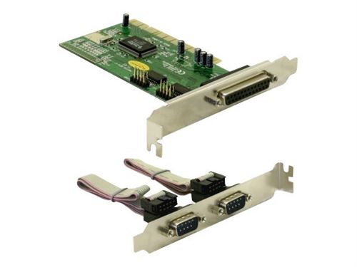 DeLock 1x Parallel & 2x Serial - PCI card - adaptateur série/parallèle - 2 ports