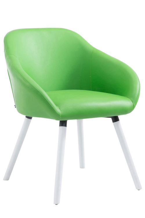 Chaise de salle à manger HAMBURG similicuir , Vert/Blanc