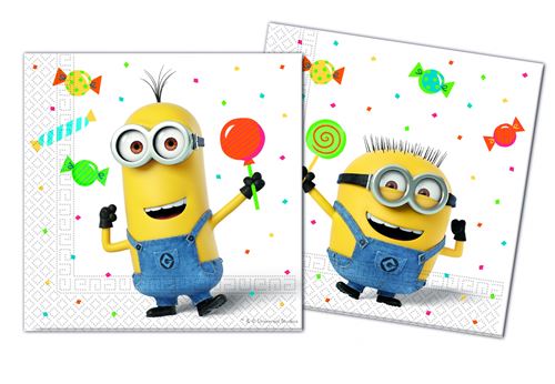 Minions serviettes de table 20 pièces 33 cm