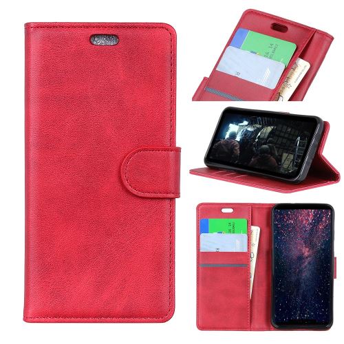Etui en PU mat rouge pour votre Xiaomi Redmi Note 7
