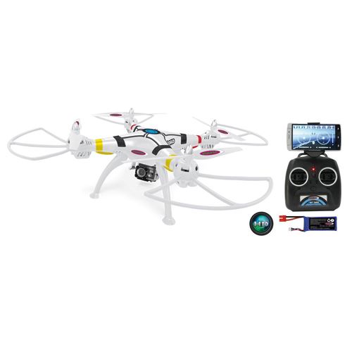 Jamara quadrocoptère PayloadFull HD Flyback 2.4 GHz 62 cm blanc