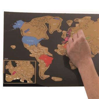 Carte du Monde à gratter - Planisphère Scratch Map - Affiche murale -  Creavea