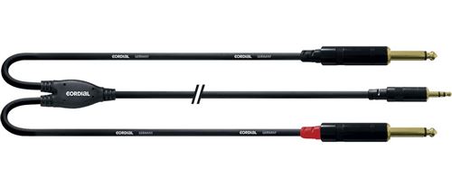 Cordial Câble Y Jack 3.5 ST / 2 x Jack Mono Gold 1.5m FairLine