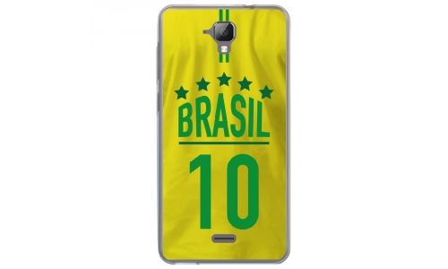 Coque souple pour Altice S40 avec impression Motifs Maillot de Football Brésil
