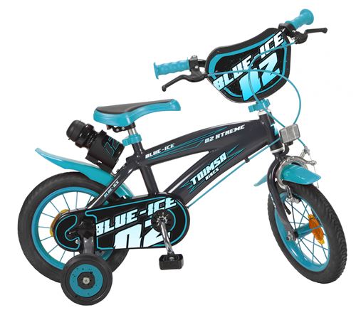 Toimsa Blue Ice Vélo Garçon 12 pouces 22 cm Garçon Frein à serrer Noir/Bleu