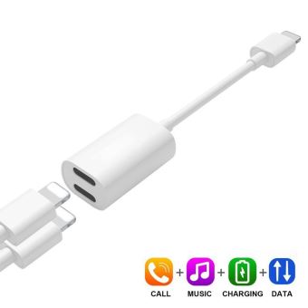 Cabling Iphone 7 Adaptateur De Lightning Iphone 7 Plus Double Lightning Repartiteur Double Lightning Audio Et Micro Charger Sync Pour Ios 10 3 Adaptateur Prend En Charge L Appel Et Musique