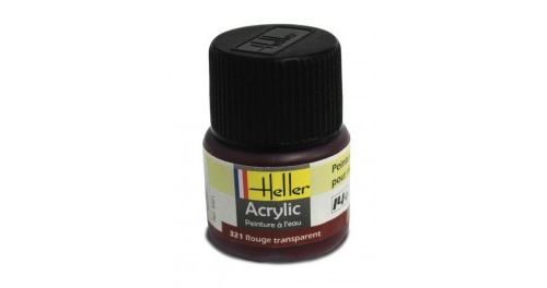 Heller - 9321 - peinture acrylique pour maquette - rouge transparent