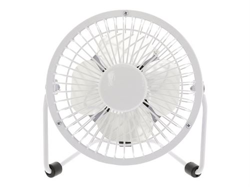 Ventilateur de table 10 cm 2.5 w metal blanc hq fn04wh