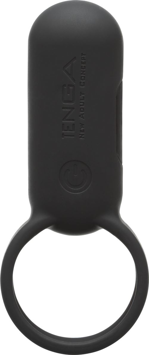 TENGA Smart Vibe Ring - Anneau Vibrant Ergonomique Stimulateur de Clitoris en Silicone Hypoallergénique, 5 Vitesses & 2 Modes de Vibrations, Noir