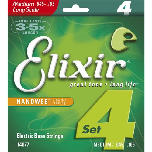 Elixir Nanoweb 14002 - Jeu De Cordes Guitare Basse Xl 40-95