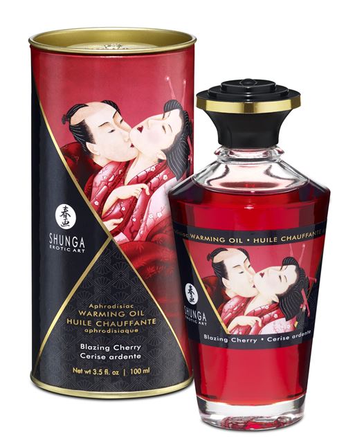 SHUNGA Huile Chauffante Aphrodisiaque - Cerise Ardente