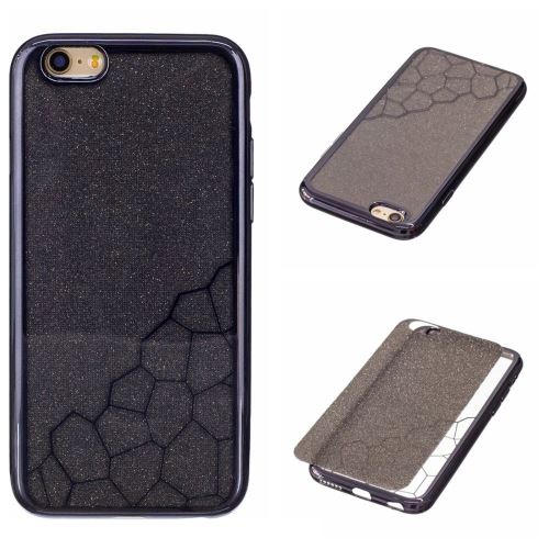 iPhone 6 & 6s Coque Protection TPU Noir Electroplating petit Cubes ALS47810