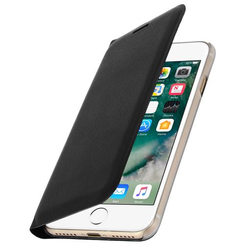 Housse iPhone 7 / 8 / SE 2020 Etui Portefeuille Clapet Flip Cover Ultra-fin Noir