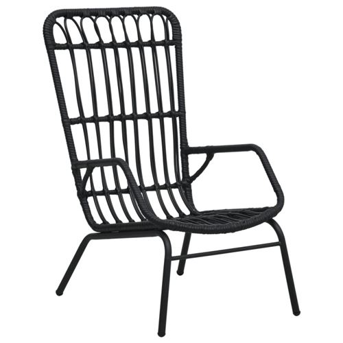Vidaxl chaise de jardin r&eacute;sine tress&eacute;e noir 48581