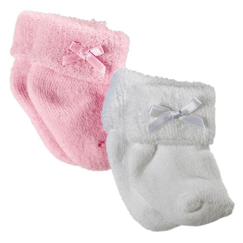 Gotz - Chaussettes rose/blanc, 2 paires