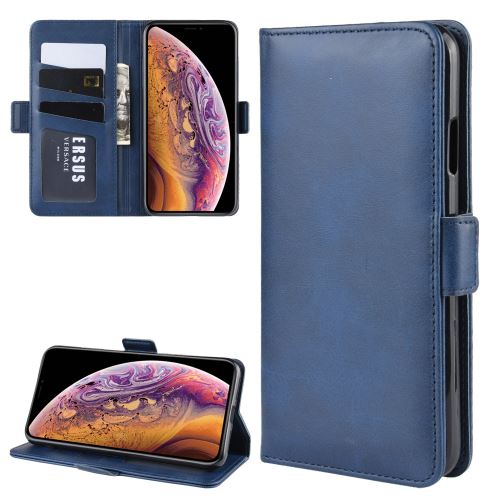 Etui coque en cuir Folio Portefeuille anti-choc pour Apple iPhone 11 Pro 5.8 - Bleu